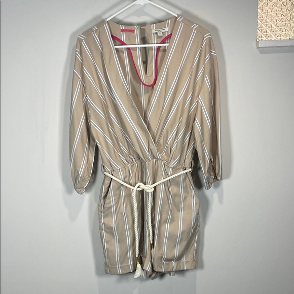 Scotch & Soda Beige and White Striped Romper - Picture 2 of 16